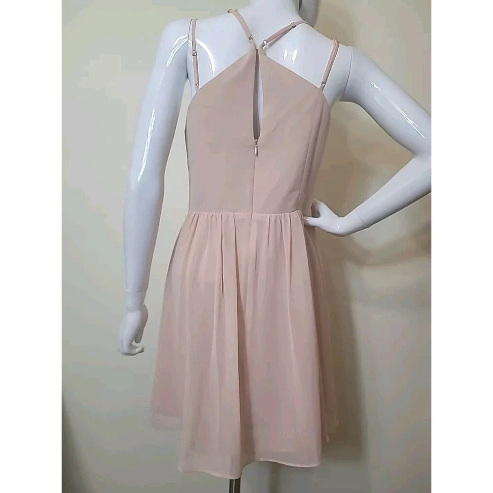 BCBGeneration Dress Women’s Size 8 Soft Pink Spaghetti Strap Strappy - Picture 5 of 11